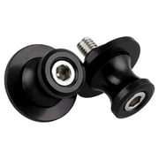 TUIBELYN 2pcs CNC Aluminum Motorcycle Swingarm Spool Slider Stand Screws Motor Accessories Screw Mount Car Styling Swing Arm Ring Car Nail M8 (Black)